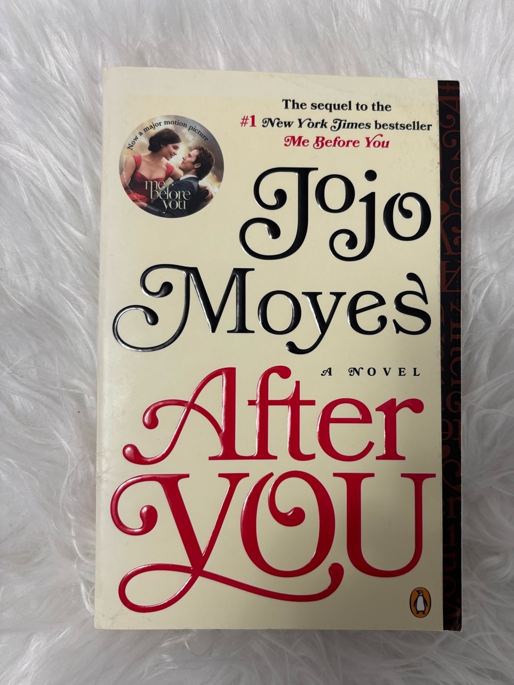 Jojo Moyes After You - Cream and Red Paperback Novel